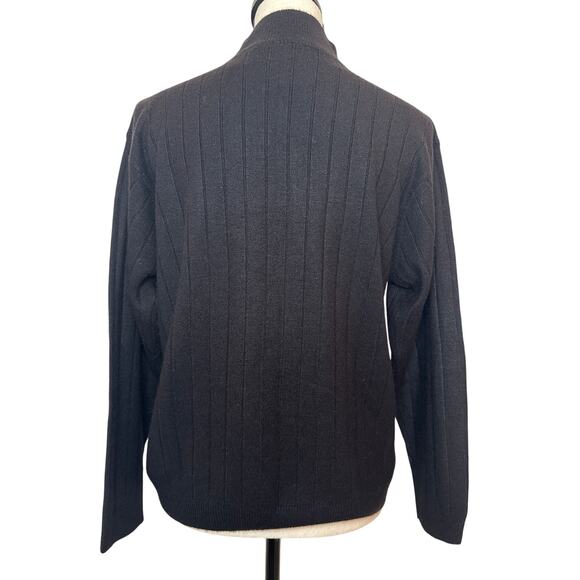 Vintage Claudia Barnes Women's LP Black Long Sleeve Mock Turtle Neck Top Sweater - Picture 3 of 4